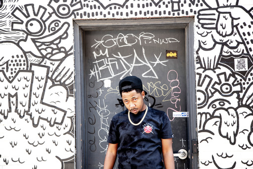 Mike Moore graffiti-wall portrait